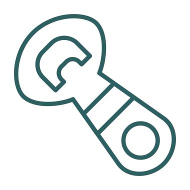 Şişe açıcı simgesinin vektör illüstrasyonu