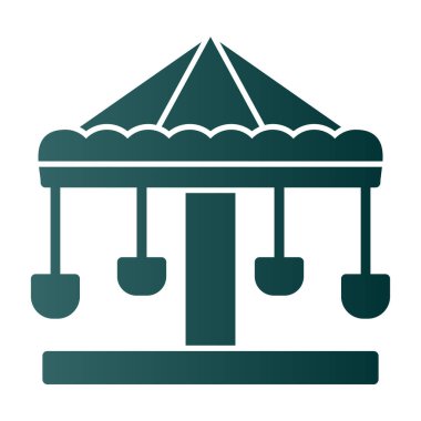 Atlıkarınca düz vektör simgesi