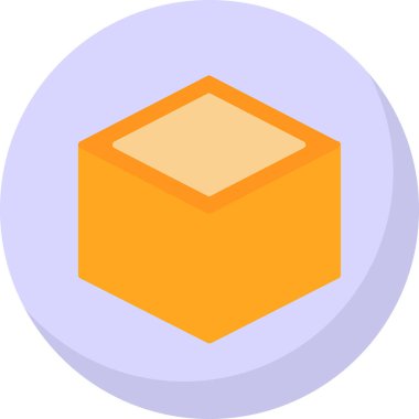 Küp simgesi, vektör illüstrasyon tasarımı