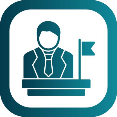 Dizüstü bilgisayarı olan bir adamın vektör simgesi