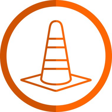Trafik konisi simgesi vektörü. resimleme tasarımı.