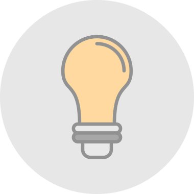 ampul düz simgesi, vektör illüstrasyonu