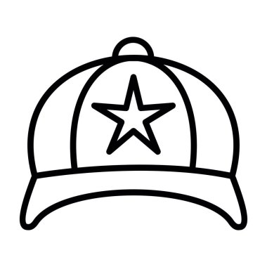 Kapsül simgesi olan yıldız, vektör illüstrasyonu