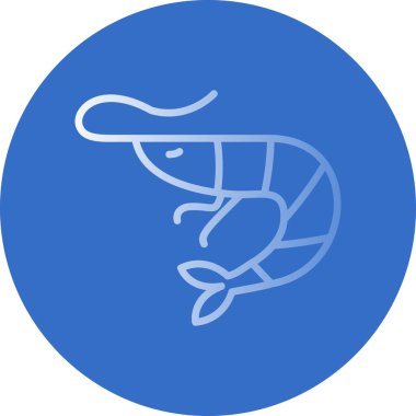 Basit Karides simgesi, vektör illüstrasyonu