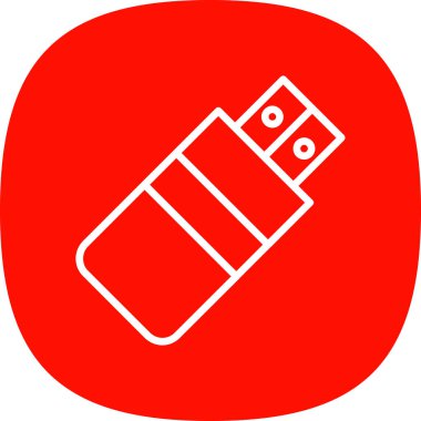 Usb satır simgesi. Tasarım için web şarkısı.