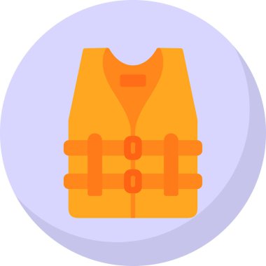 Can yeleği simgesi, vektör illüstrasyonu basit tasarım