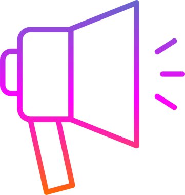 megafon simgesi, basit tasarım vektör çizimi