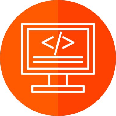 Kod işareti. Kodlama simgesi. vektör illüstrasyonu