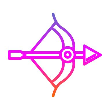 Okçuluk simgesi. Web simgesi basit illüstrasyon