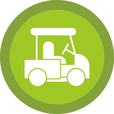 Golf arabası modern simge, vektör illüstrasyonu