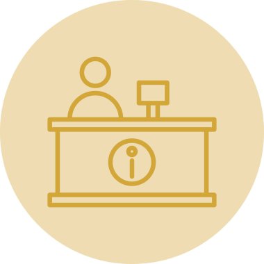 Resepsiyon simgesinin vektör illüstrasyonu