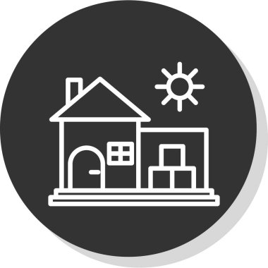 Ev vektör tasarımı. Ev düz simgesi 