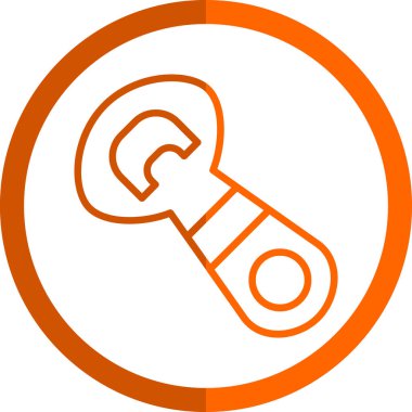 Şişe açıcı simgesinin vektör illüstrasyonu