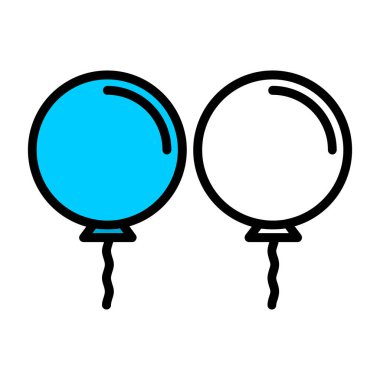 Balon simgesinin vektör illüstrasyonu 