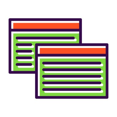 Web tarayıcı simgesi, vektör illüstrasyonu basit tasarım