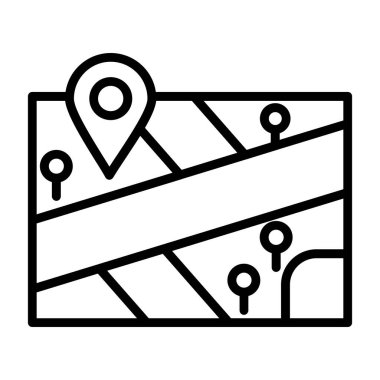 harita pin konumu simgesi düz biçimli