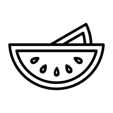 Karpuz düz ikon vektör çizimi             