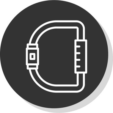 Karabina simgesi, vektör illüstrasyonu