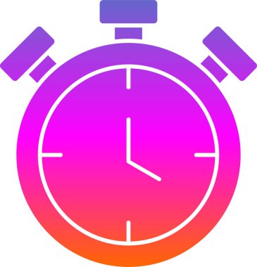 Zamanlayıcı simgesi vektörü. düz tasarım çizimi