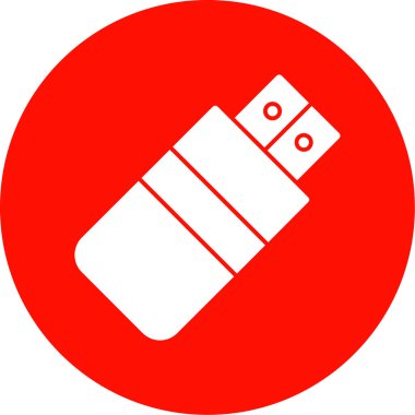 Usb satır simgesi. Tasarım için web şarkısı.