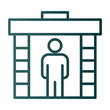 Mavi takım elbiseli bir adamın vektör çizimi