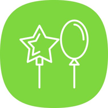 Balonlar. Web simgesi basit illüstrasyon  