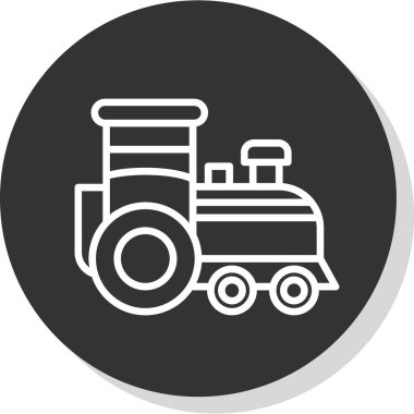 Tren simgesinin vektör illüstrasyonu