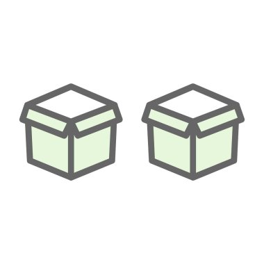 Şeffaf bir arkaplanda kutu vektör çizimi. Birinci kalite semboller. kavram ve grafik tasarımı için vektör çizgisi düz simgesi.