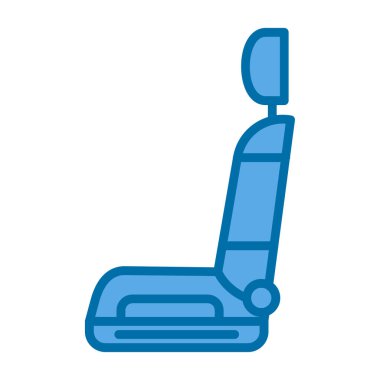 araba koltuğu simgesi, vektör illüstrasyonu basit tasarım