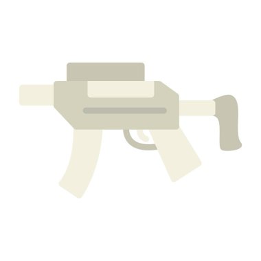 İzole edilmiş askeri silah ikonu. Askeri teçhizat vektör illüstrasyonu