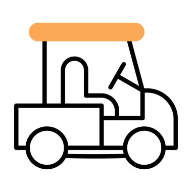 Araba Simgesi Vektör Özeti Çizimi