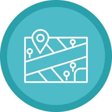 harita pin konumu simgesi düz biçimli