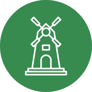 Yel değirmeni simgesi, vektör biçimi