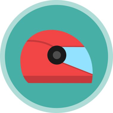 Kask simgesi basit tasarım illüstrasyonu 