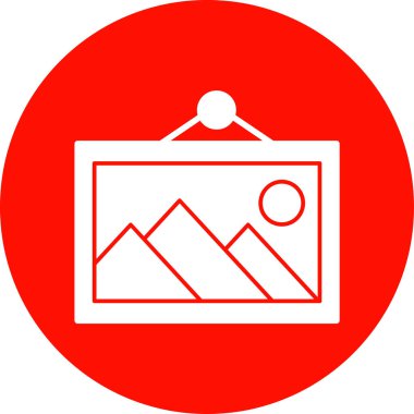 vektör illüstrasyonu, resim resminin simgesi