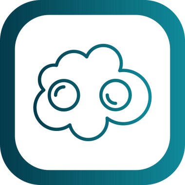 Yağda yumurta ikonu, vektör illüstrasyon