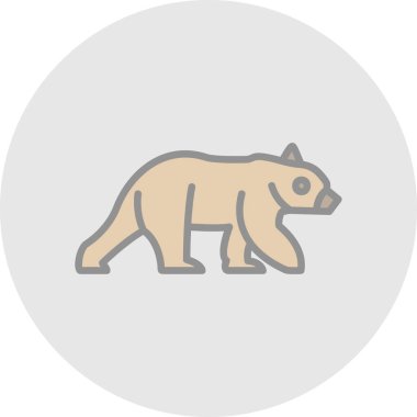 Ayı renk vektörü illüstrasyon simgesi