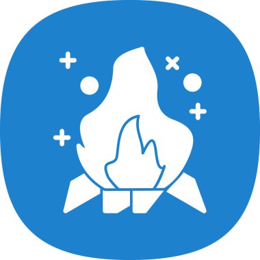 Şenlik ateşi. Web simgesi basit tasarım