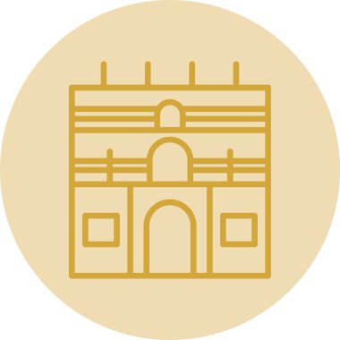 Modern yapı simgesinin vektör illüstrasyonu