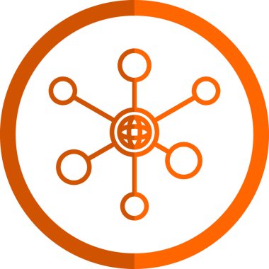 ağ simgesi, vektör illüstrasyonu basit tasarım