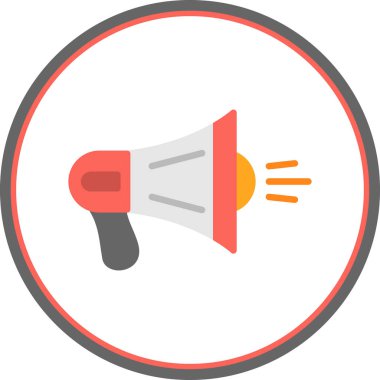 megafon simgesi, vektör illüstrasyonu basit tasarım