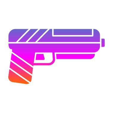 silah simgesi, vektör illüstrasyonu basit tasarım