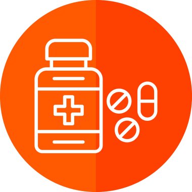 İlaç hapları. Web simgesi basit illüstrasyon