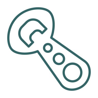 Şişe açıcı simgesinin vektör illüstrasyonu