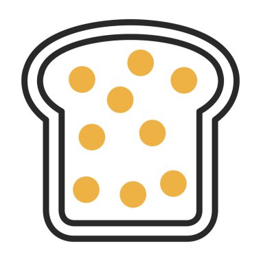 ekmek simgesi, vektör illüstrasyonu