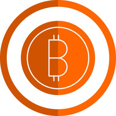 Beyaz arkaplanda bitcoin simgesinin vektör illüstrasyonu