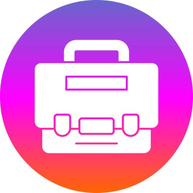 Bavul. Web simgesi basit illüstrasyon 