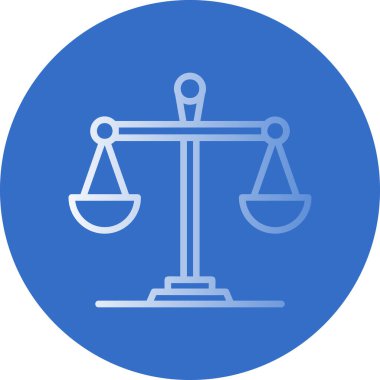 adalet ölçeği simgesi, vektör illüstrasyonu