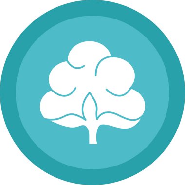 Pamuk çiçek simgesinin vektör illüstrasyonu 