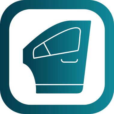 Araba kapısı. Web simgesi basit illüstrasyon